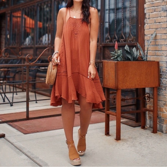 Free People Heat Wave Tunic Dress in‎ Terracotta Size XS - Picture 2 of 14
